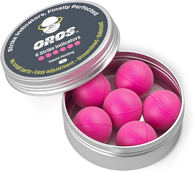 Oros Small Strike Indicator 6 Pack Pink (In Storage Tin) — The