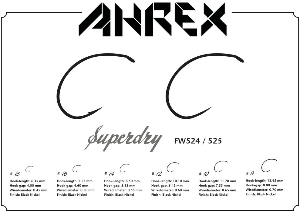 Ahrex FW524 Superdry Fly Hooks