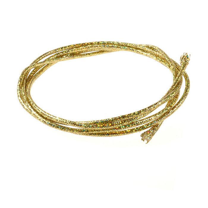 Hareline Holographic Mylar Cord Medium Gold