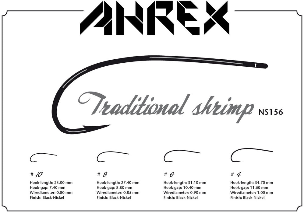 Ahrex NS156 - Traditional Shrimp Fly Hooks
