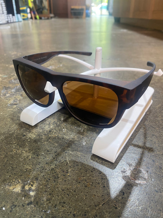 Centr Style Fitover Polarised Glasses Matt Demi Brown Frame with Brown Lenses