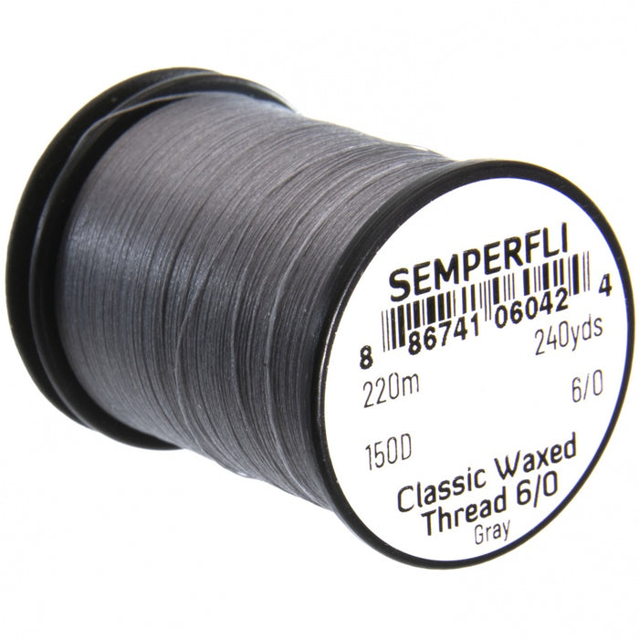 Semperfli Classic Waxed Thread Gray