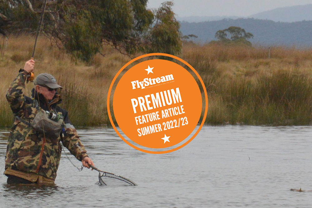 Flyfishing Black Lake on the Monaro