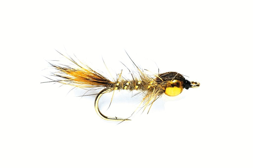Gold Ribbed Hare's Ear Nymph Natural (Gold Bead)