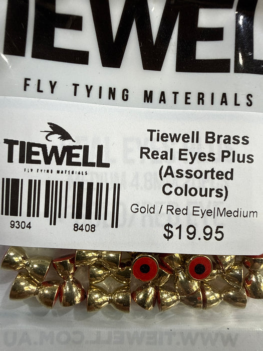 Tiewell Brass Real Eyes Plus Dumbbell Eyes (Assorted Colours) Tiewell