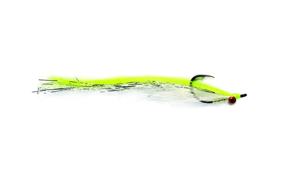 Mega Clouser Chartreuse and White