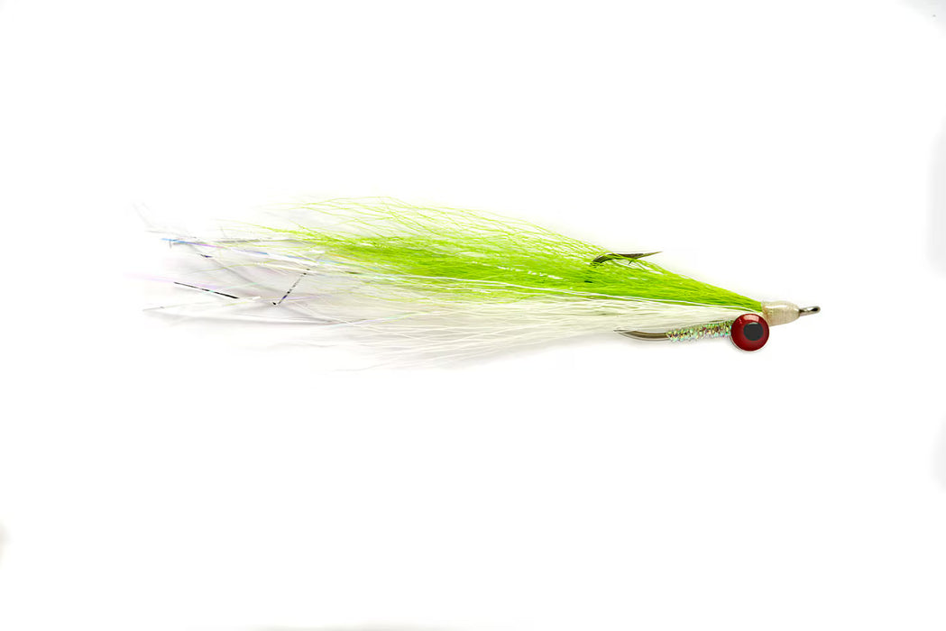 Deep Water Clouser Chartreuse and White Fulling Mill