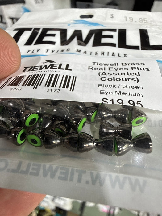 Tiewell Brass Real Eyes Plus Dumbbell Eyes (Assorted Colours) Tiewell