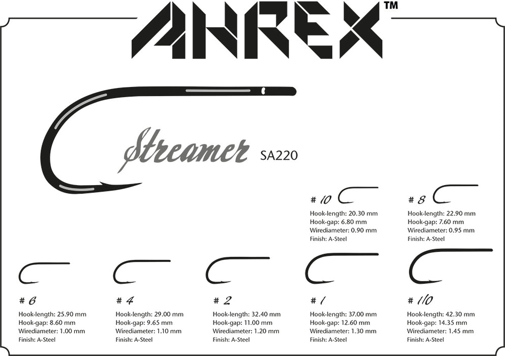 Ahrex SA220 Streamer S/E Fly Hooks