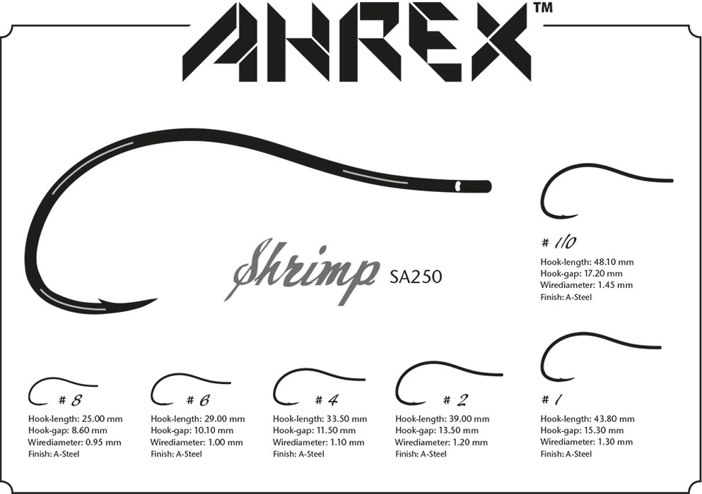 Ahrex SA250 - Shrimp Fly Hooks