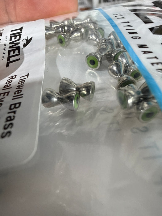 Tiewell Brass Real Eyes Plus Dumbbell Eyes (Assorted Colours) Tiewell