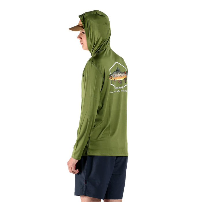 Simms Graphic Solartech S25 Hoody Brown Trout Simms