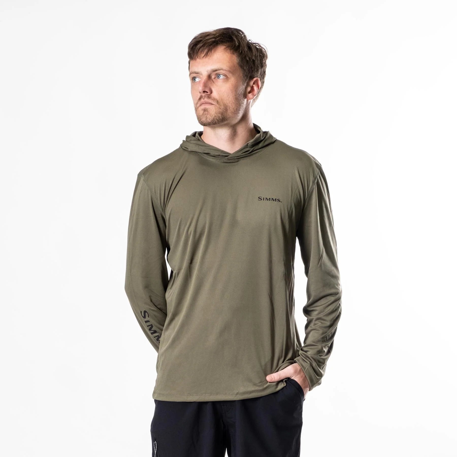 Simms Graphic Solartech Hoody Brown Trout