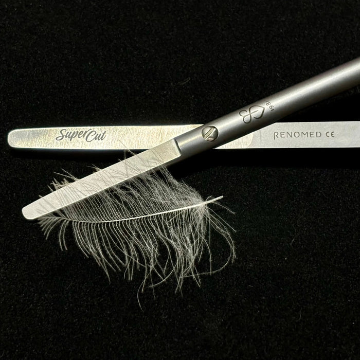 Renomed FS8 SuperCut Fly Tying Scissors (Blunt Tip, Straight, Serrated)