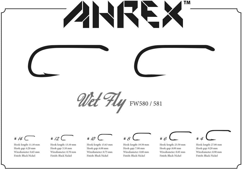 Ahrex FW581 - Wet Fly Barbless Fly Hooks