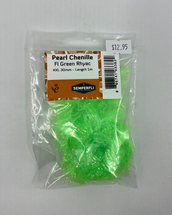 Semperfli Pearl Chenille XXL 30mm Fl. Green Rhyac Semperfli