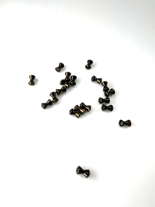 Tiewell Brass Dumbbell Eyes Small 3mm Olive Tiewell