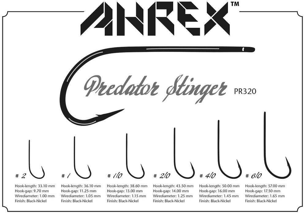 Ahrex PR320 - Predator Stinger Fly Hooks