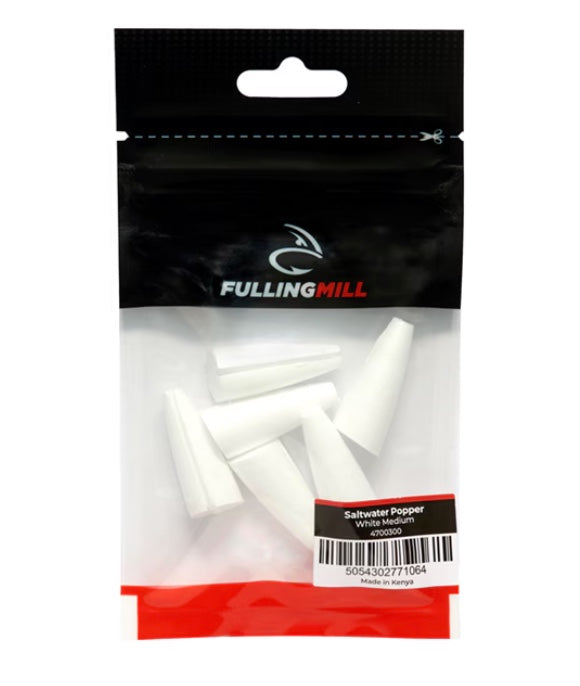 Fulling Mill Saltwater Popper Foam Head White