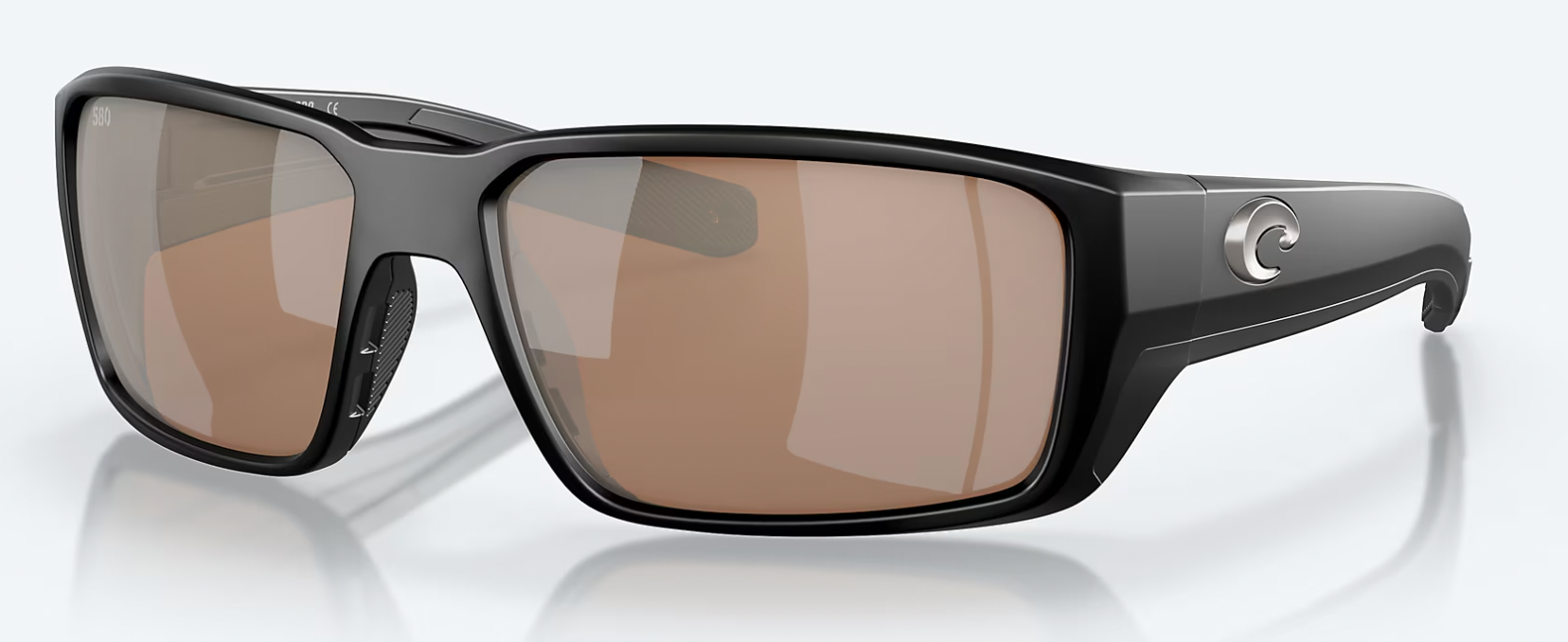 Costa Del Mar Fantail Pro Matte Black Copper Silver Mirror 580G Sunglasses Costa Del Mar