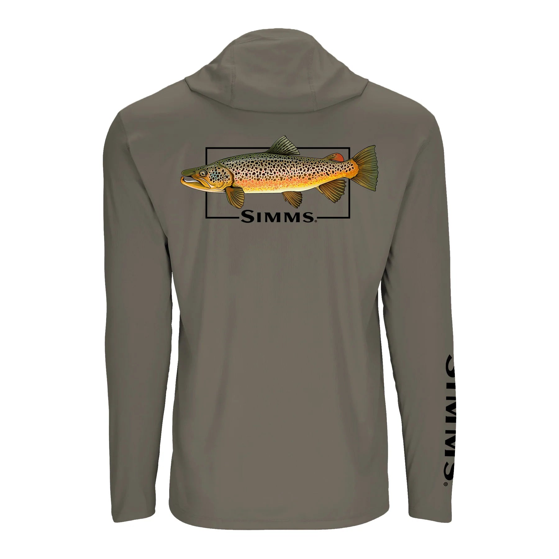 Simms Graphic Solartech Hoody Brown Trout