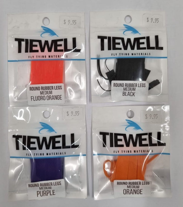 Tiewell Round Rubber Legs Medium (Assorted Colours)