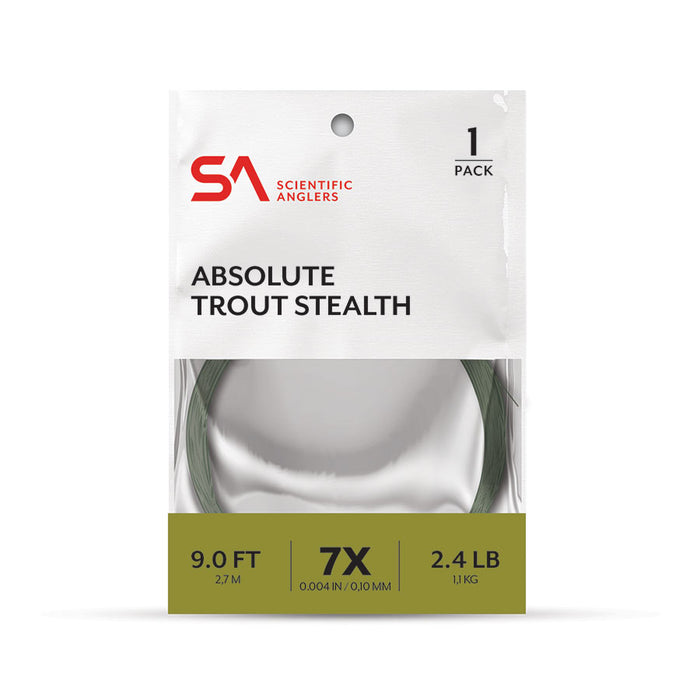 Scientific Anglers 9ft Absolute Trout Stealth Leaders 1-Pack