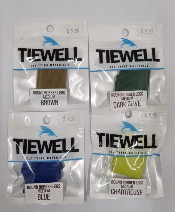 Tiewell Round Rubber Legs Medium (Assorted Colours)