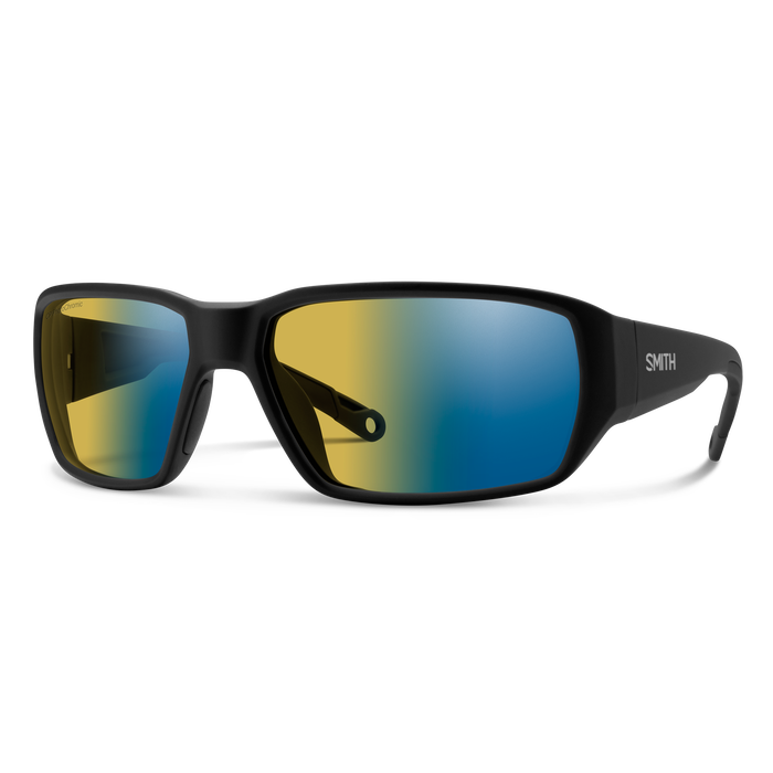 Smith Optics Hookset Matte Black ChromaPop Glass Polarchromic Yellow Blue Mirror