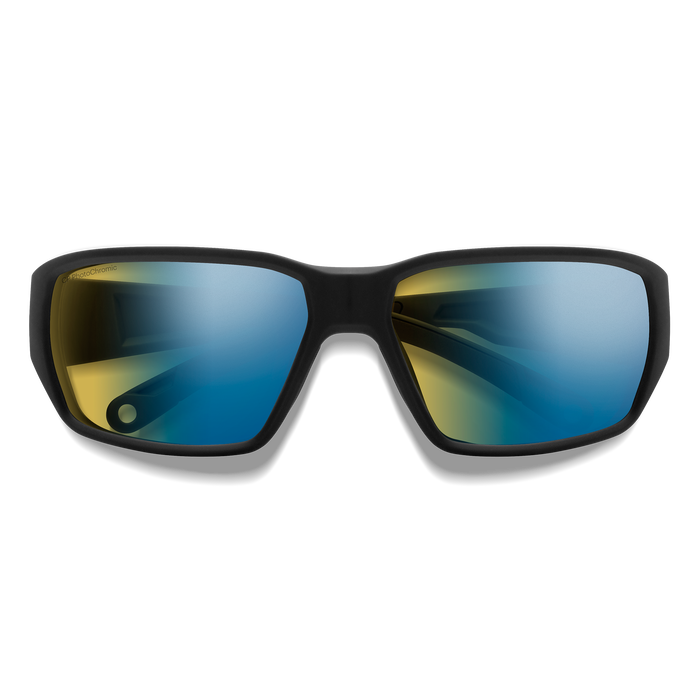 Smith Optics Hookset Matte Black ChromaPop Glass Polarchromic Yellow Blue Mirror