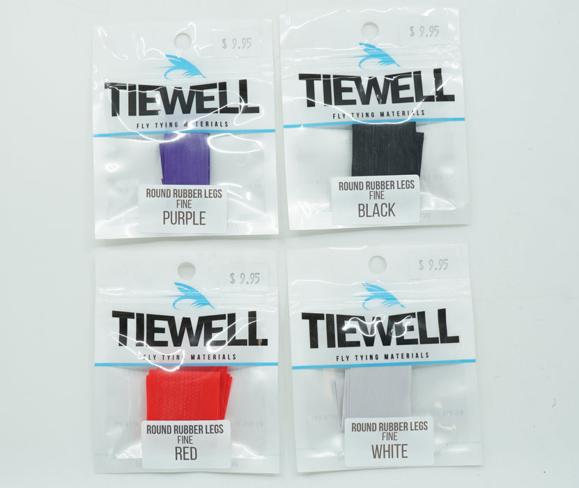Tiewell Round Rubber Legs Fine (Assorted Colours)