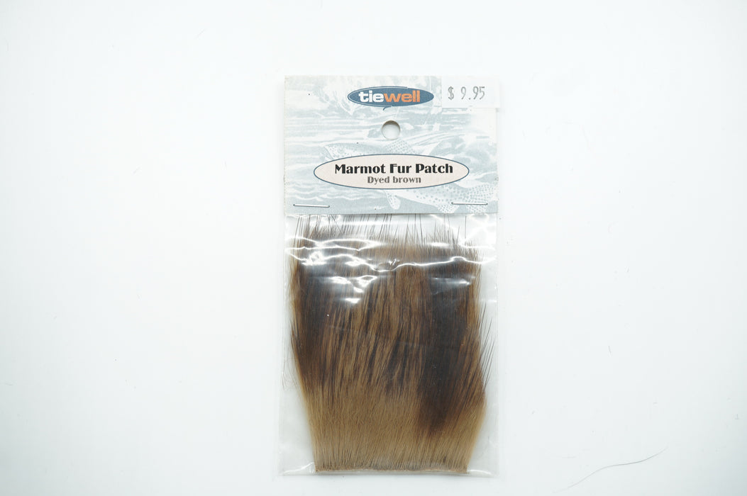Tiewell Marmot Fur Patch Dyed Brown