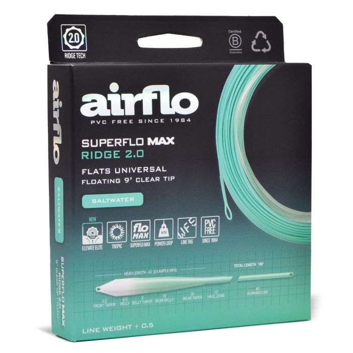 Airflo Superflo MAX Ridge 2.0 Flats Universal - 9ft Clear Floating Tip