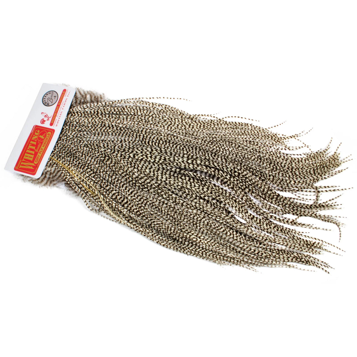 Whiting Bronze Dry Fly Saddle Grizzly