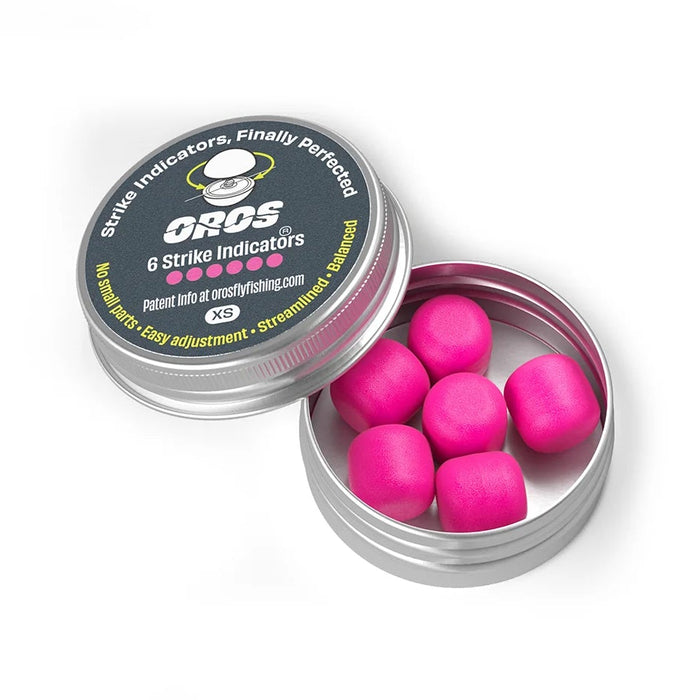 Oros Extra Small Strike Indicator 6 Pack Pink (In Storage Tin) Oros