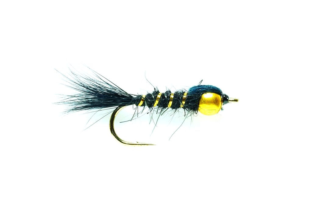 Gold Ribbed Hares Ear Nymph Black (Gold Nugget)