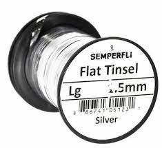 Semperfli Flat Mirror Tinsel Small Silver