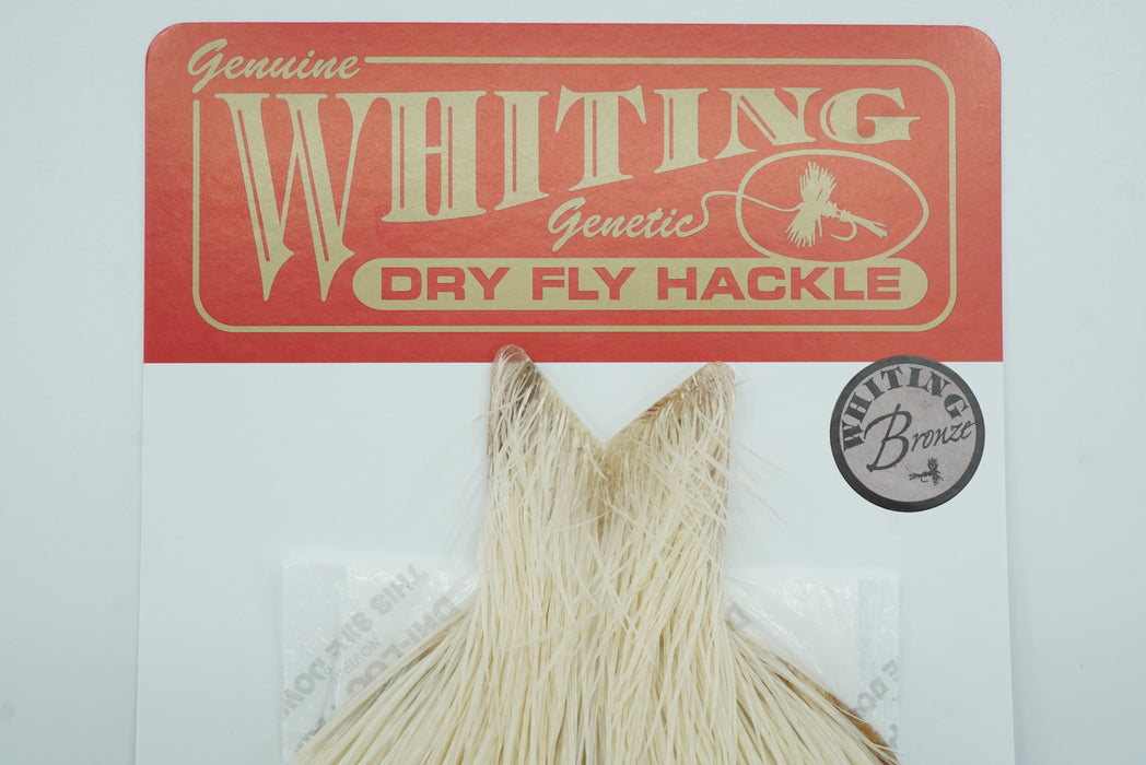 Whiting Bronze Dry Fly Cape White