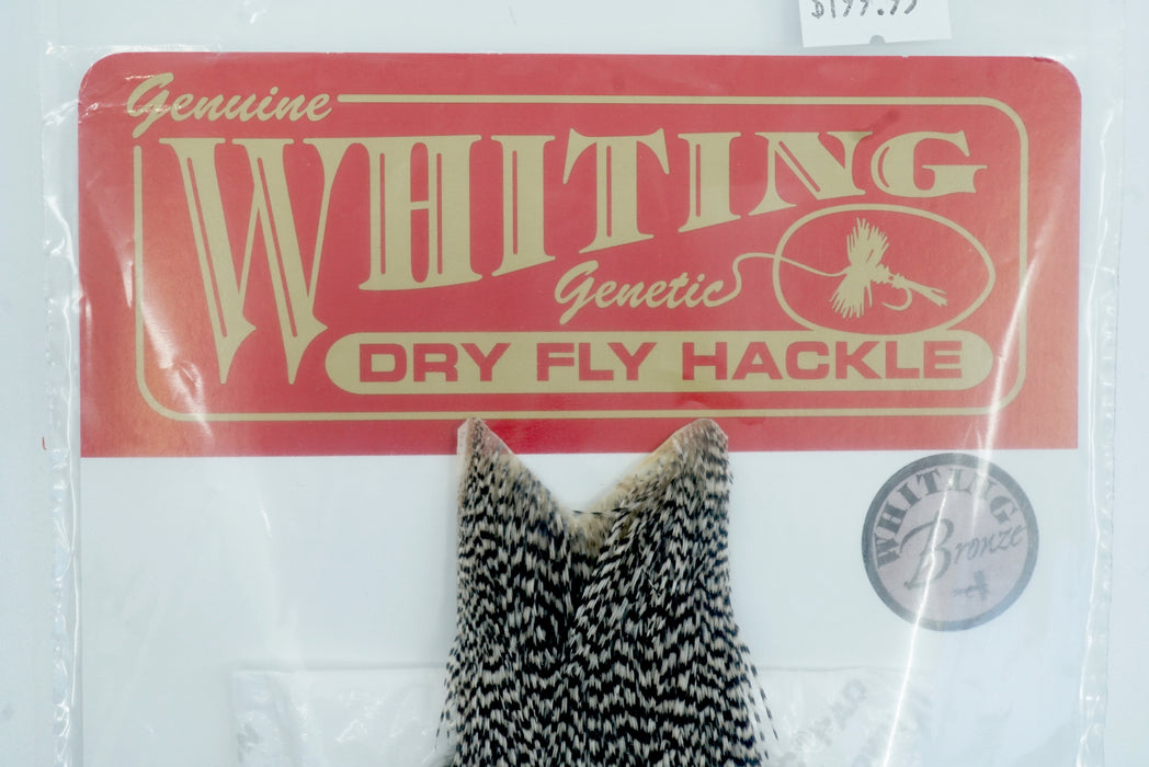 Whiting Bronze Dry Fly Cape Grizzly