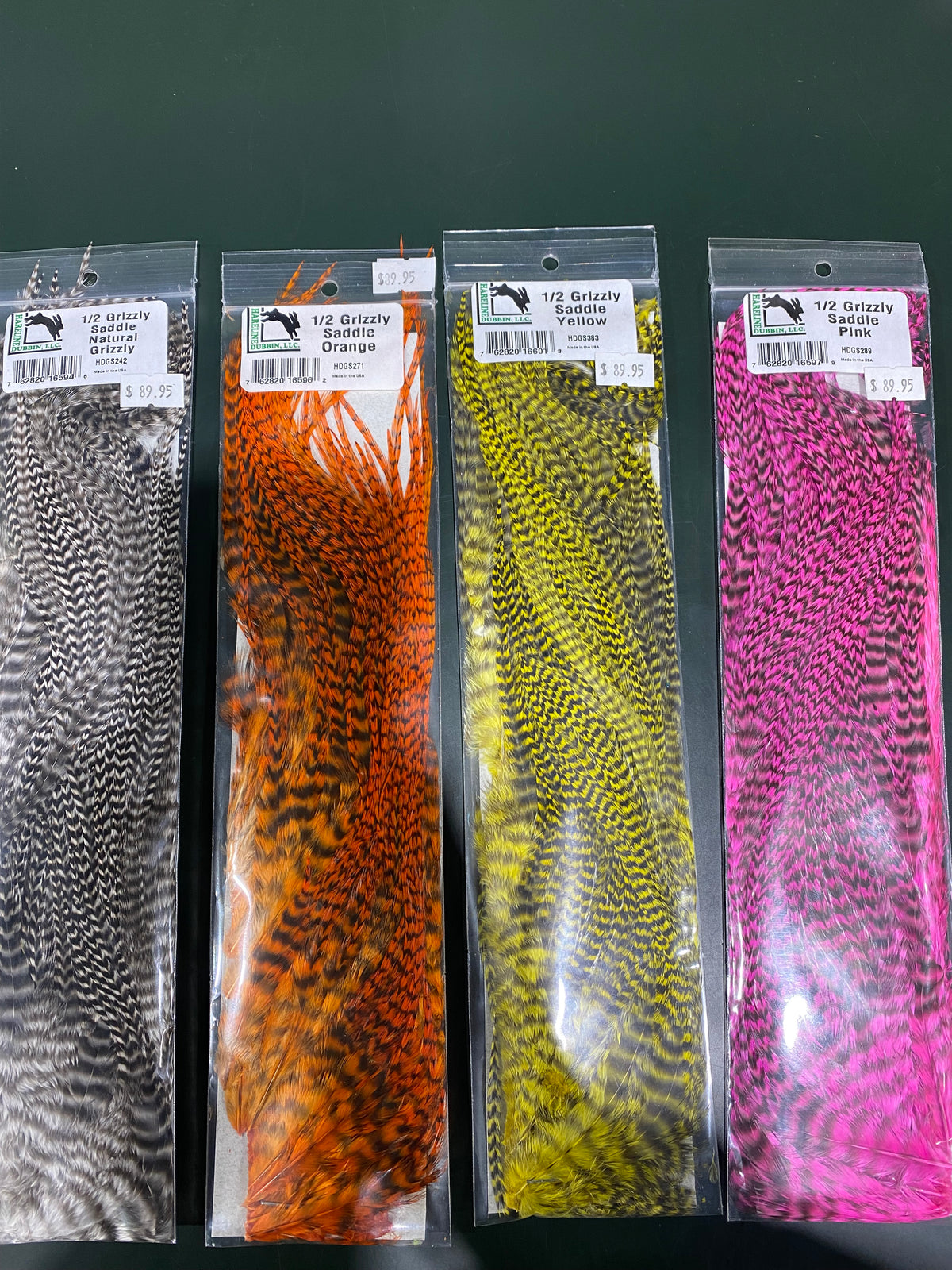 Half Grizzly Saddle feathers