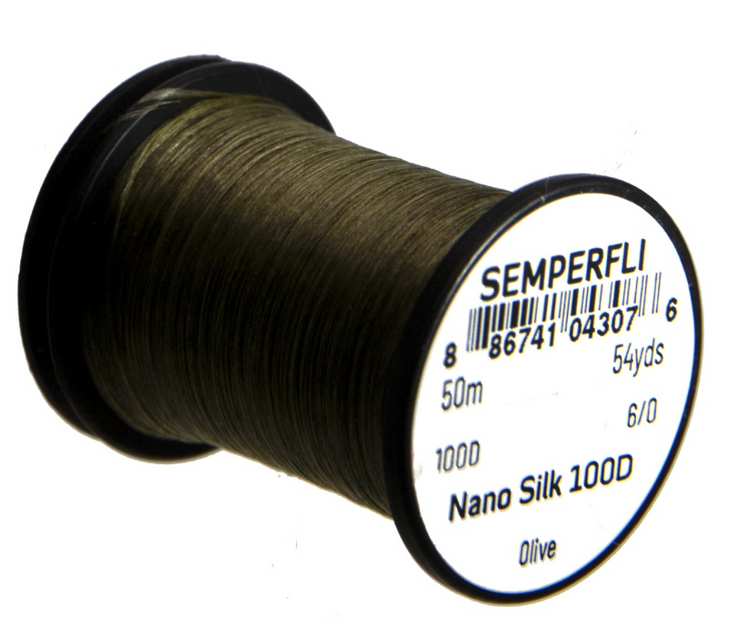 Semperfli Nano Silk 'Predator' Thread 100D Olive