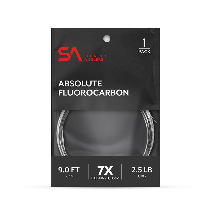 Scientific Anglers Absolute Fluorocarbon 9ft Tapered Leaders — The