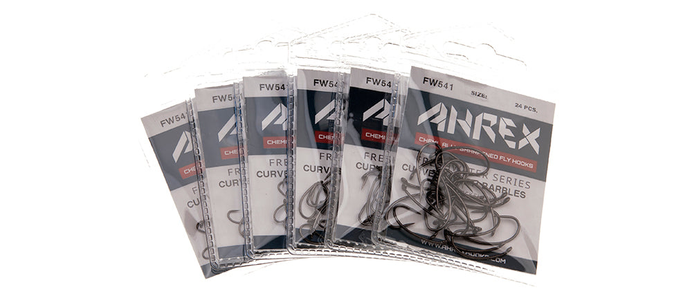 Ahrex FW541 - Curved Nymph Barbless Fly Hooks