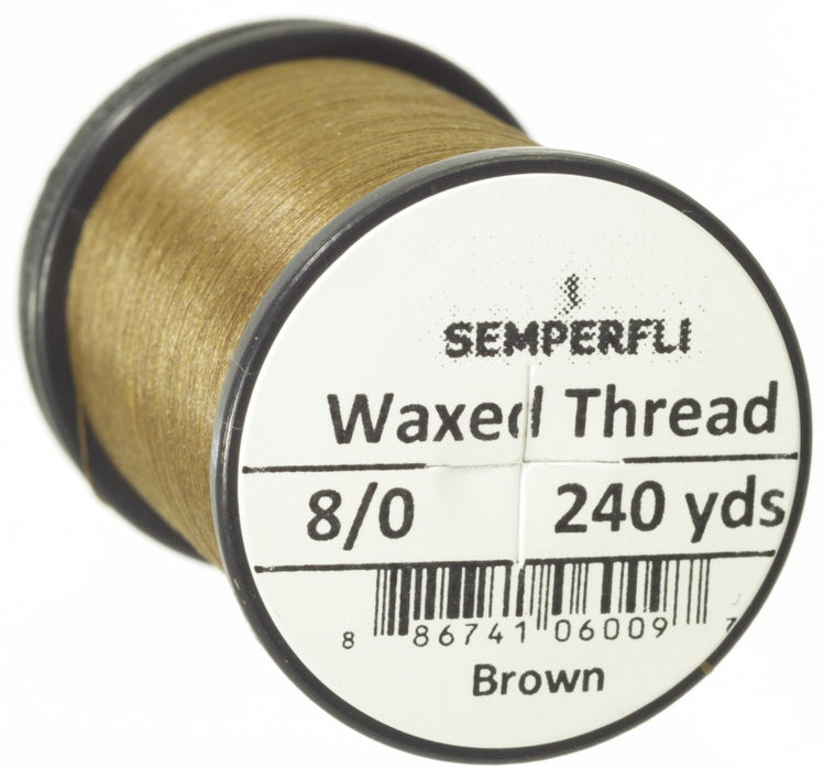 Semperfli Classic Waxed Thread 8/0 Brown