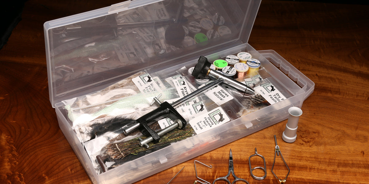 Hareline Fly Tying Kit with Economy Tools and Vise — The Flyfisher