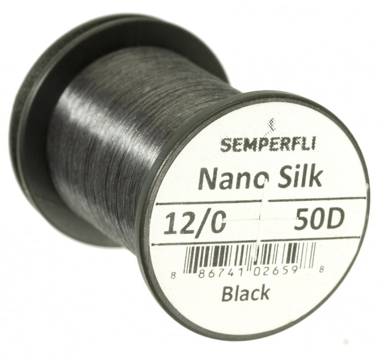 Semperfli Nano Silk Thread 50D 12/0 Black