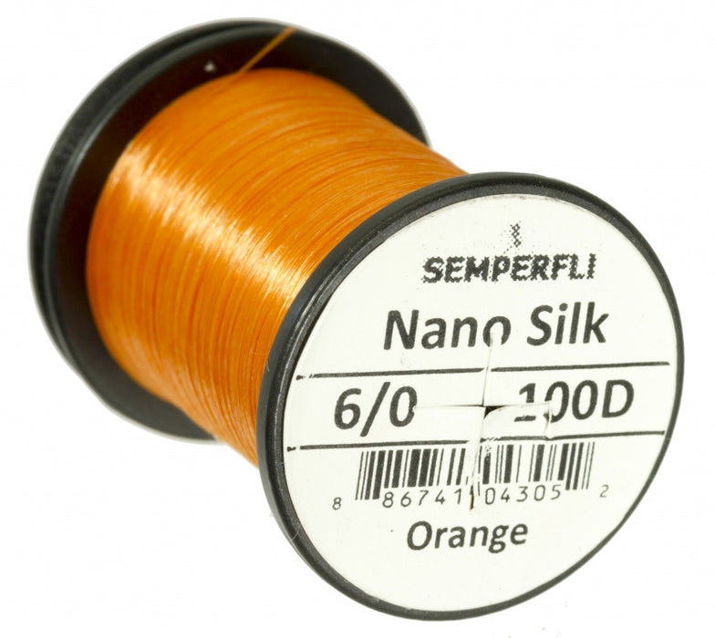 Semperfli Nano Silk 'Predator' Thread 100D Orange