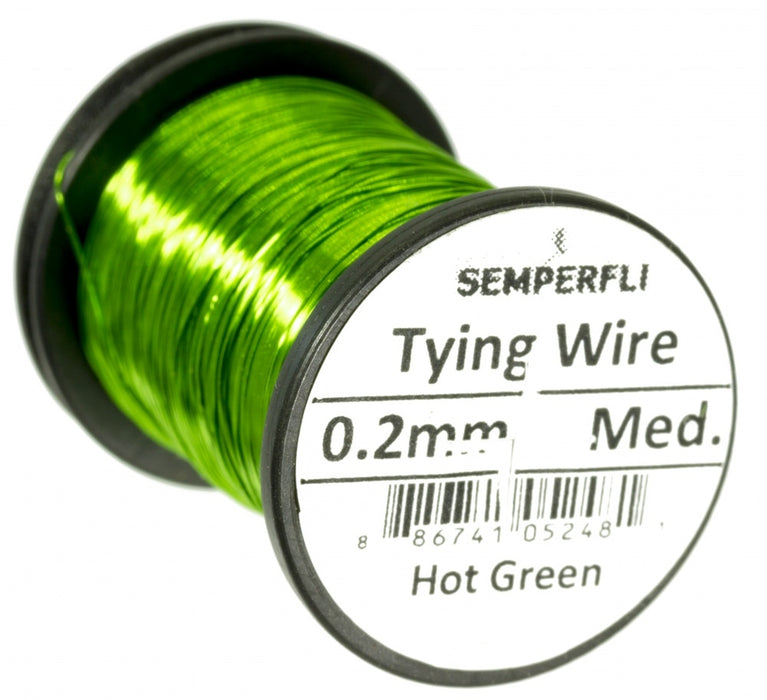 Semperfli Tying Wire - 0.2mm Hot Green