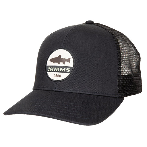 Simms Trout Patch Trucker Hat Black — The Flyfisher