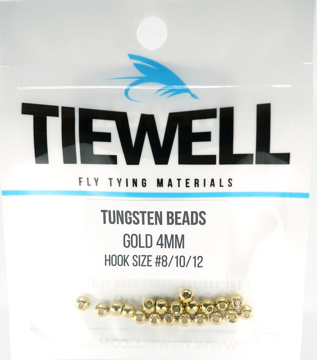 Tiewell Round Tungsten Beads Gold